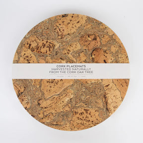 Natural Cork Large Round Placemats (Set of 4)
