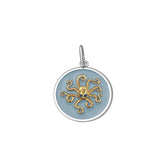 LOLA Octopus Small Pendant (gold/pale blue)