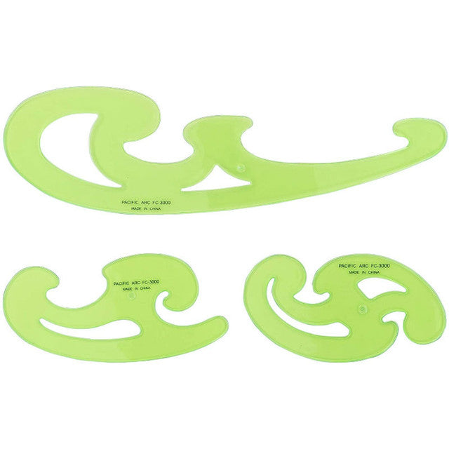 French Curve Acrylic 3pc Set (PKFC3000)