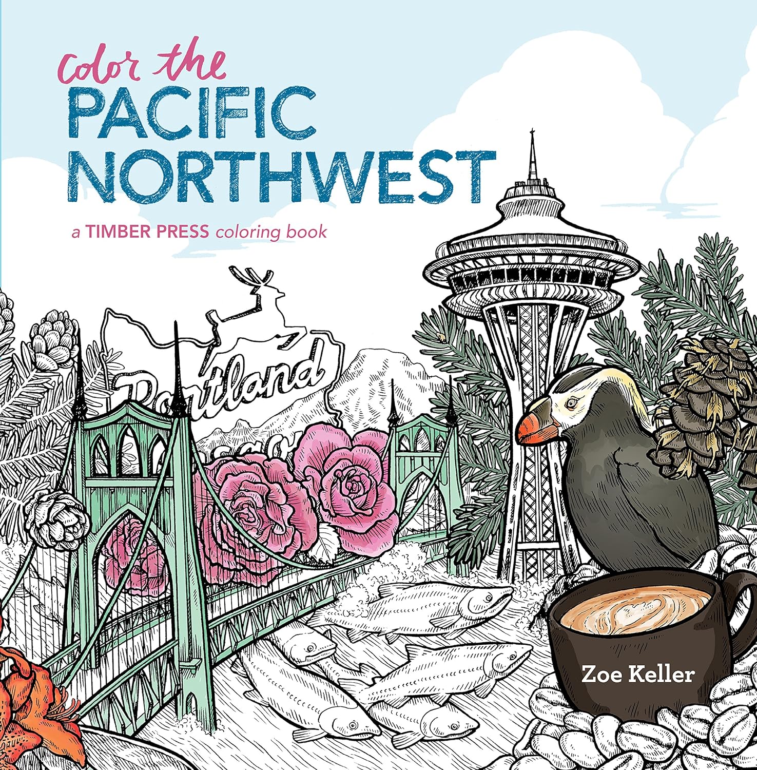 Color the Pacific Northwest: A Timber Press Coloring Book