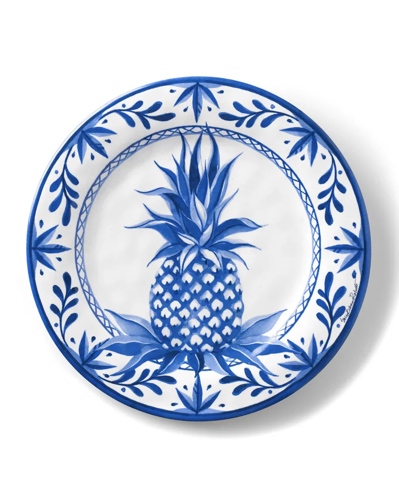 Bamboo Table Blue Pineapple Salad Plate
