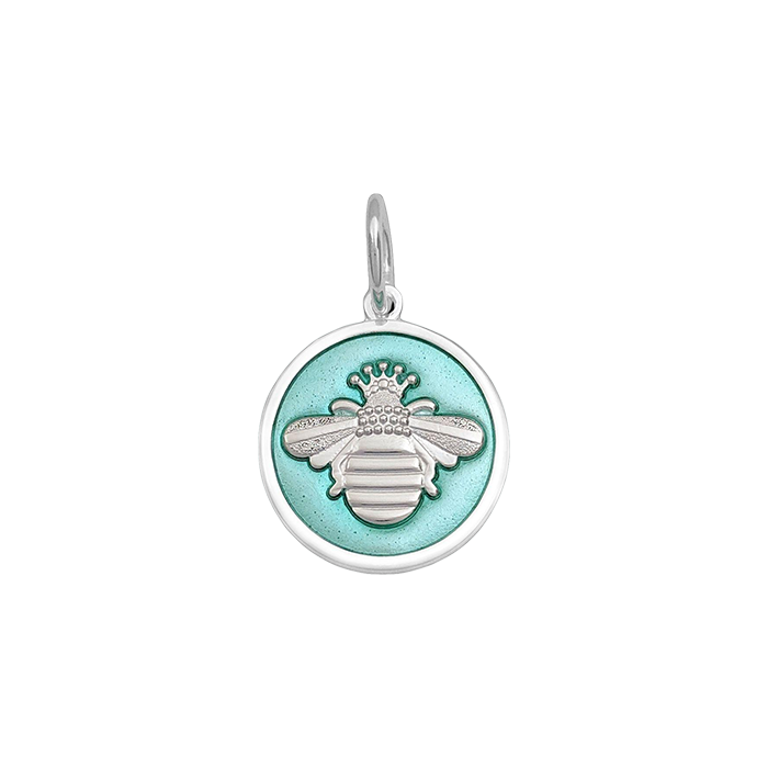 LOLA Queen Bee Small Pendant (silver/seafoam)