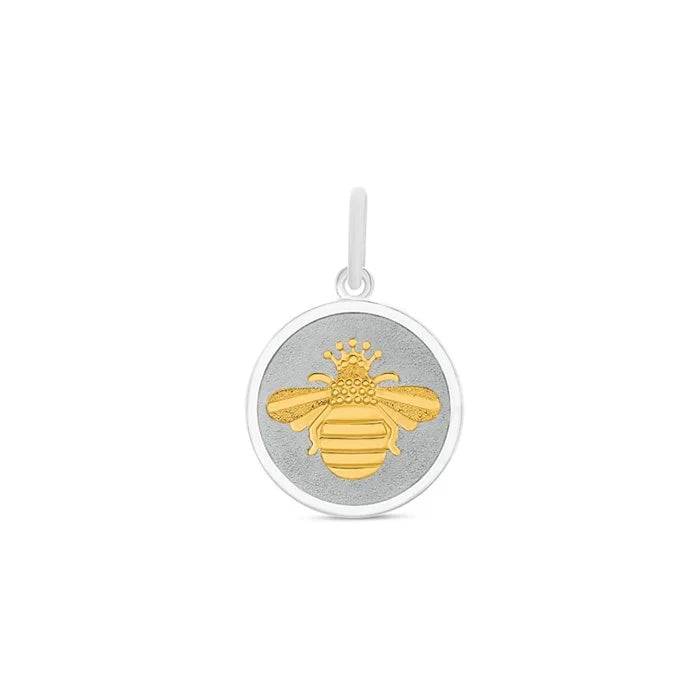 Queen Bee Small Pendant (gold/gray pearl)