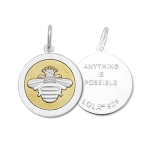 Queen Bee Medium Pendant (silver/gold enamel)