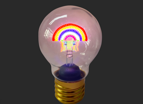 Rainbow Neon Lightbulb LED Lamp  