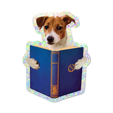 Reading Dog by Toiletpaper Sticker