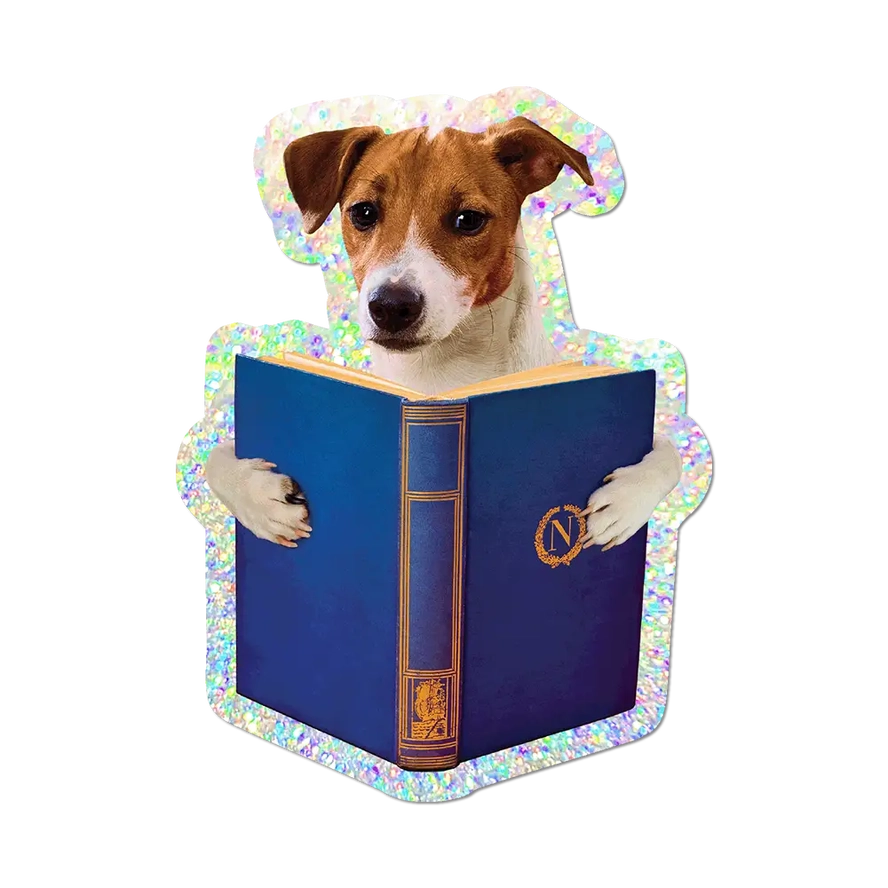 Reading Dog by Toiletpaper