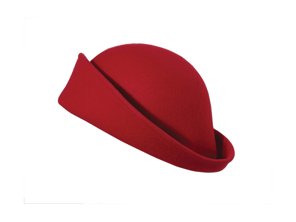 Six Way Felt Hat - Red