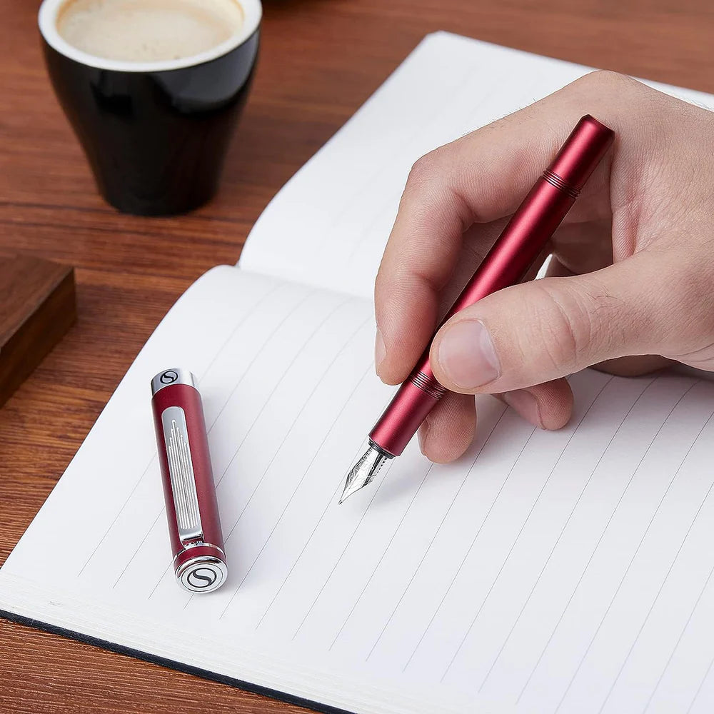 Red Fountain Pen w/Chrome