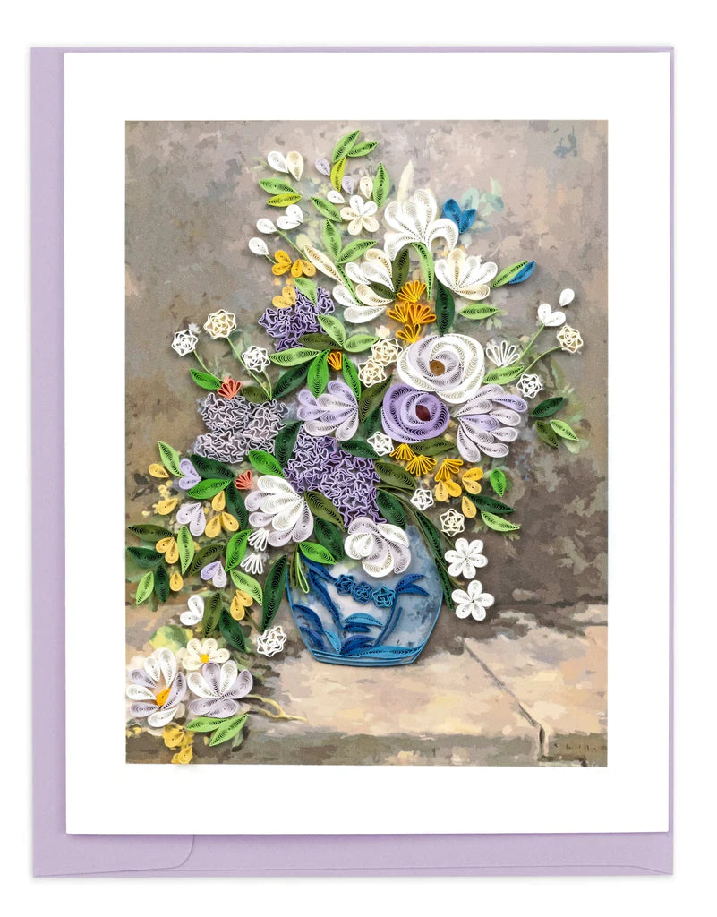 Renoir Spring Bouquet Quilling Greeting Card