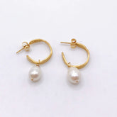 La Rosee Earrings w/Pearls (gold vermeil)