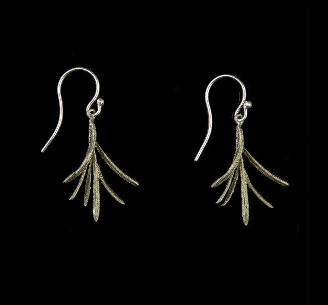 Petite Herb Rosemary Wire Earrings