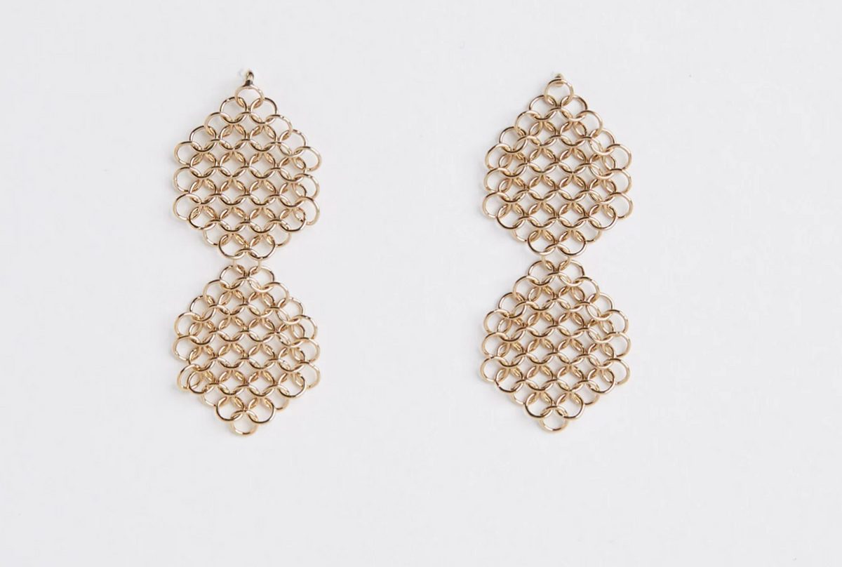 Pascale Lion Rosmary DO Earrings (gold finish)