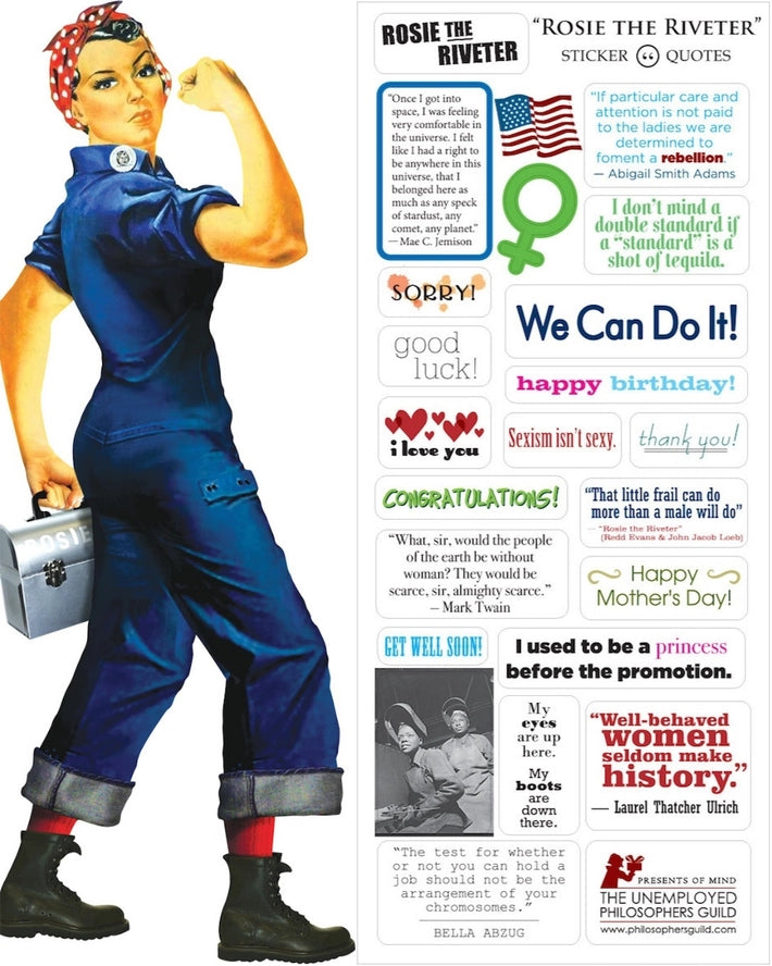 Rosie the Riveter Die-Cut Greeting Card