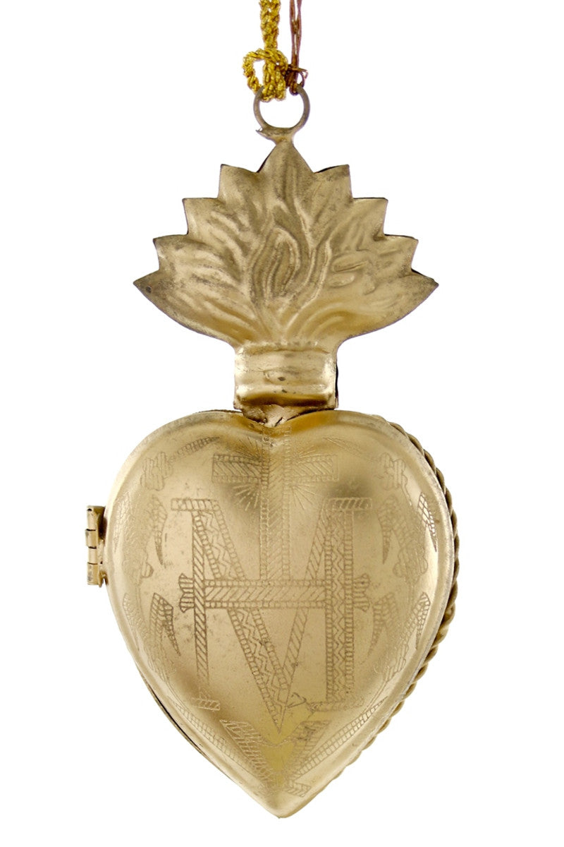 Sacred Heart Ornament (antique gold)