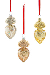 Sacred Heart Ornament (small ivory)