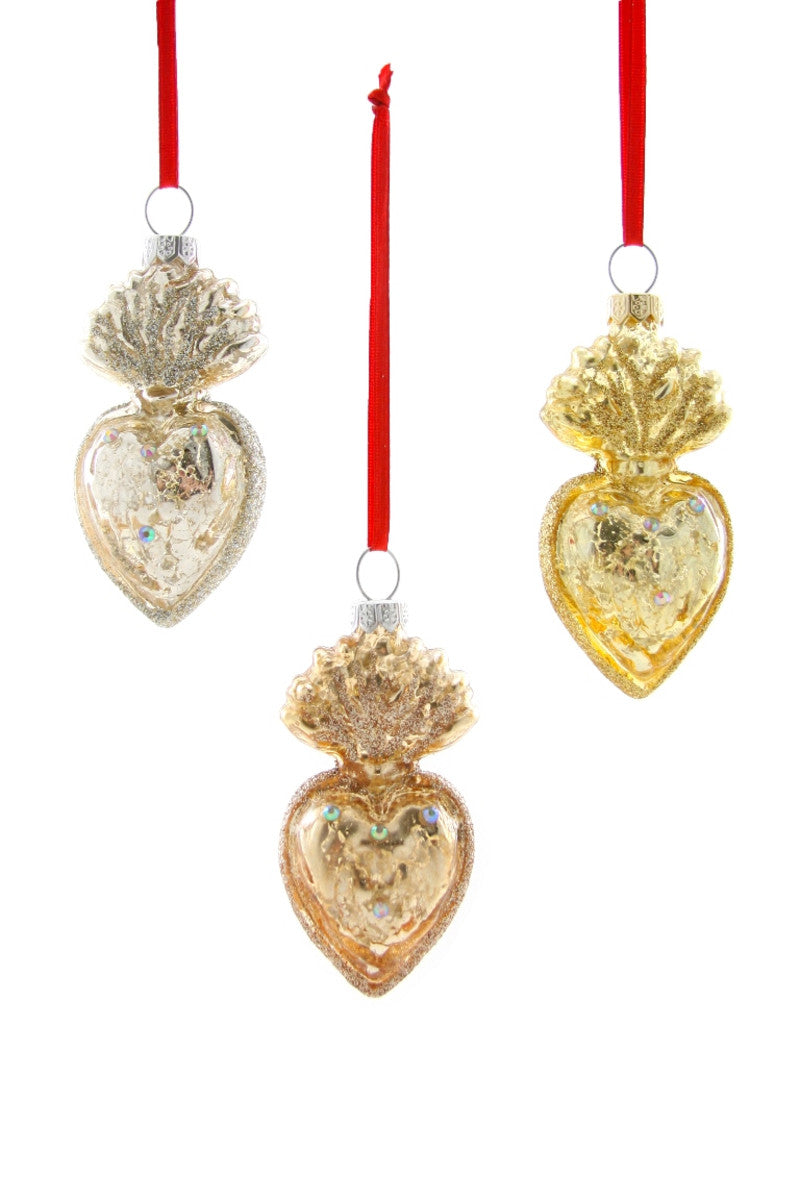 Sacred Heart Ornament (small ivory)