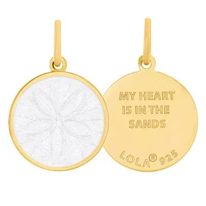 Sand Dollar Mini Pendant (gold / alpine white)