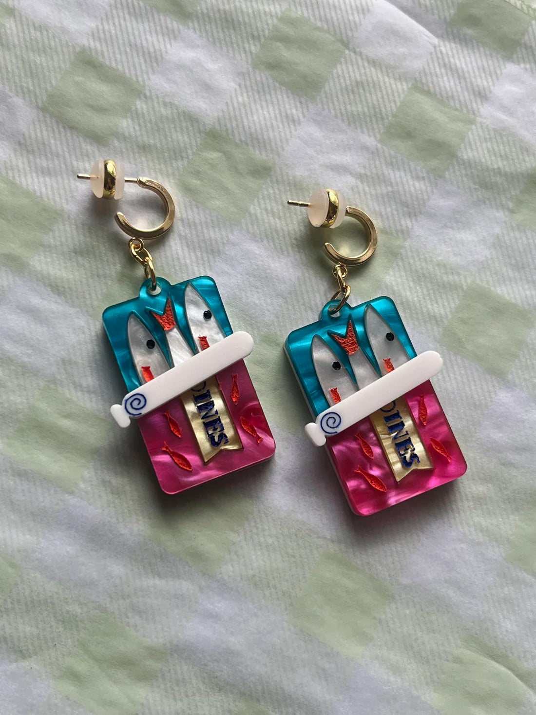 Sardine Can Earrings