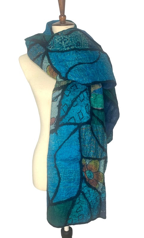 Sari Patchwork (Blue) Scarf