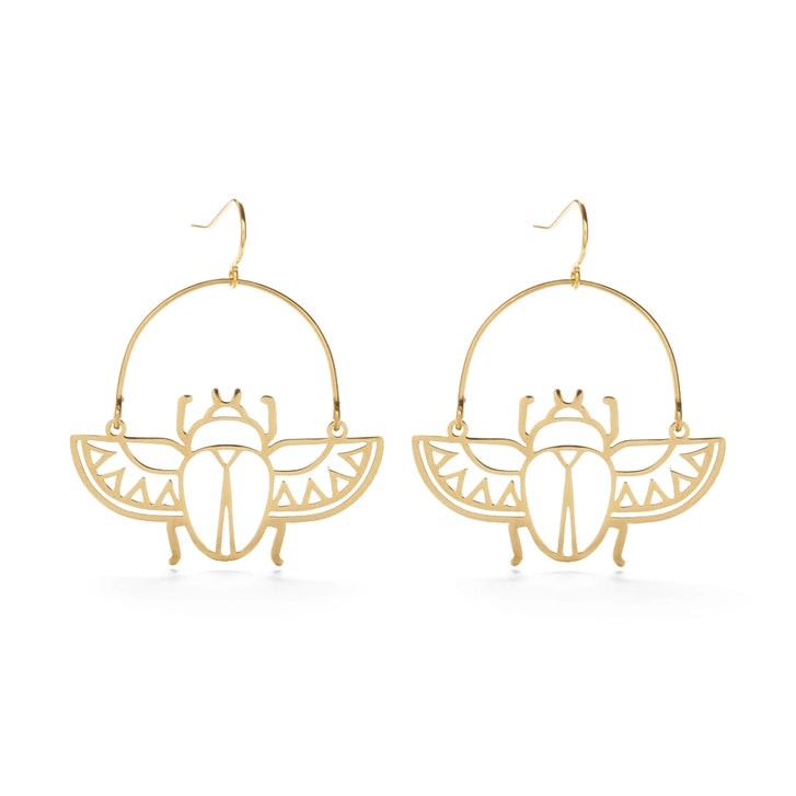 Scarab Hoops Earrings