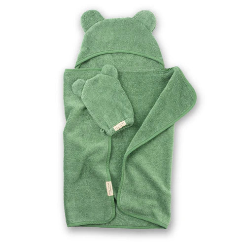 Hooded Towel & Wash Mitt Set