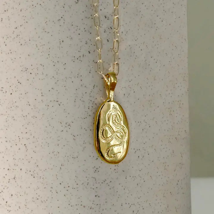 Serpent Rising Snake Pendant Necklace