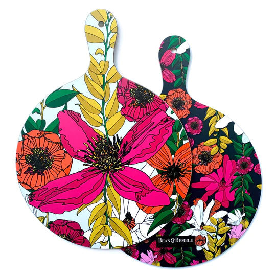 Serving Platter, Double-Sided Round (Vivid Garden Blooms)