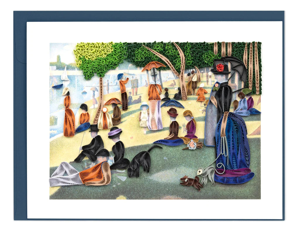 Seurat A Sunday Afternoon on the Island of La Grande Jatte Quilling Greeting Card