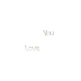 Silver "Love You" Earrings