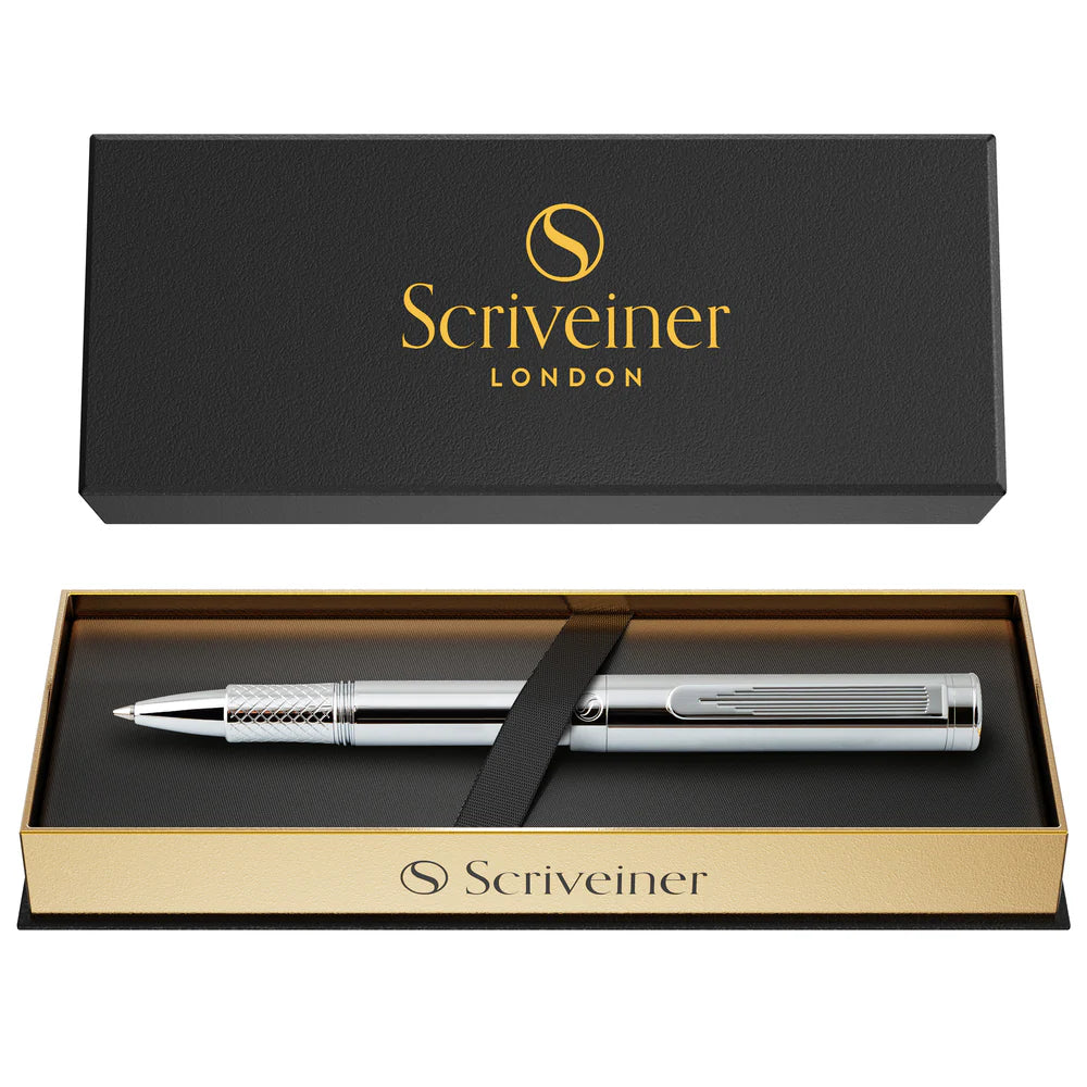 Silver Rollerball Pen w/Chrome