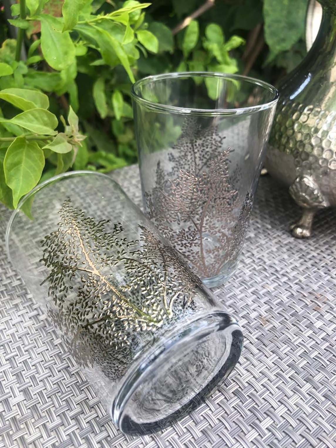Silver Olive Tree Tea Glass ((192-S)