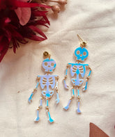 Iridescent Skeleton Earrings