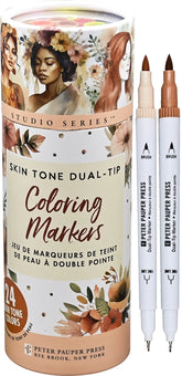 Skin-Tone Dual Tip Coloring Markers (set of 24)