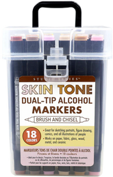 Skin-Tone Dual Tip Alcohol Markers (set of 18)