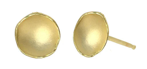 Small Dishy Pod Earrings - 18K Gold Vermeil, Post