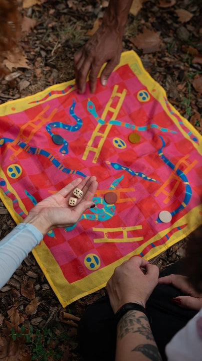 Snakes and Ladders Bandana Board Game