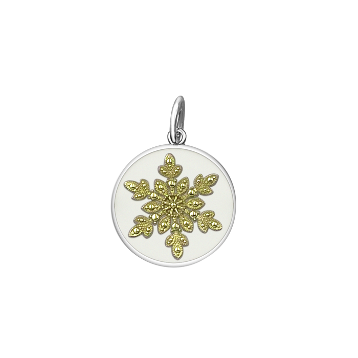 LOLA Snowflake Small Pendant (gold/alpine white)