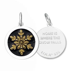 Snowflake Small Pendant (gold/black)
