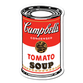 Andy Warhol Campbell's Soup Can Sticker