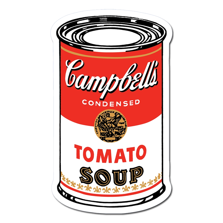 Andy Warhol Campbell's Soup Can Sticker