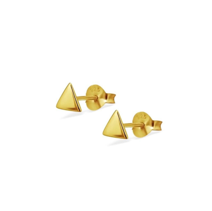 ST046 | Gold Vermeil Triangle Stud Earrings