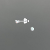 ST171 | Silver Mini Faux Opal Stud Earrings