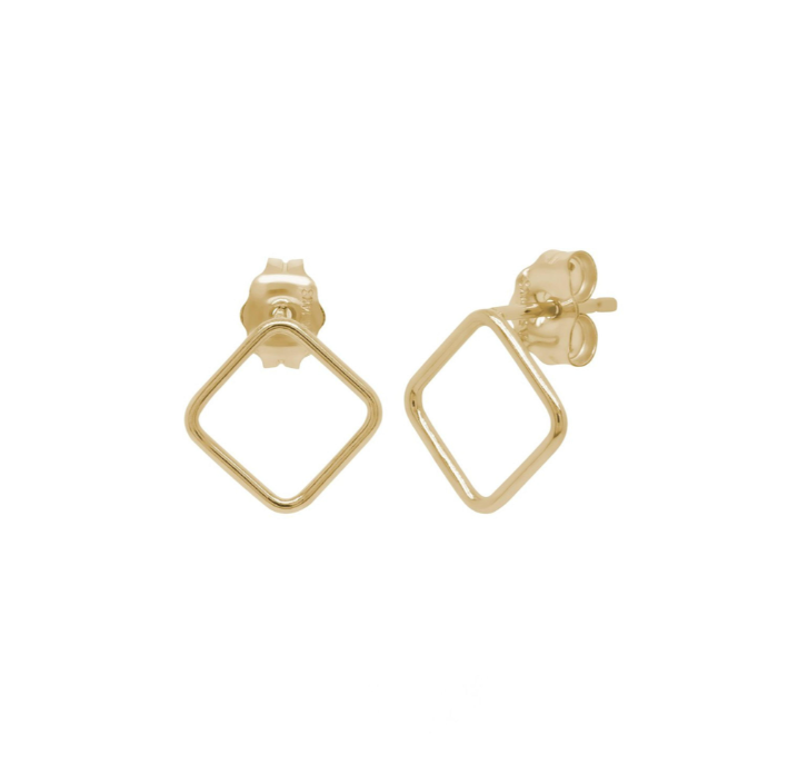 ST434 | Gold Filled Open Square Stud Earrings