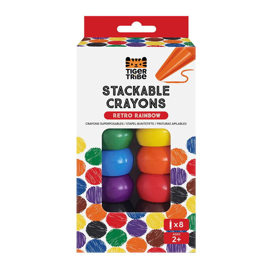Retro Rainbow Stackable Crayons