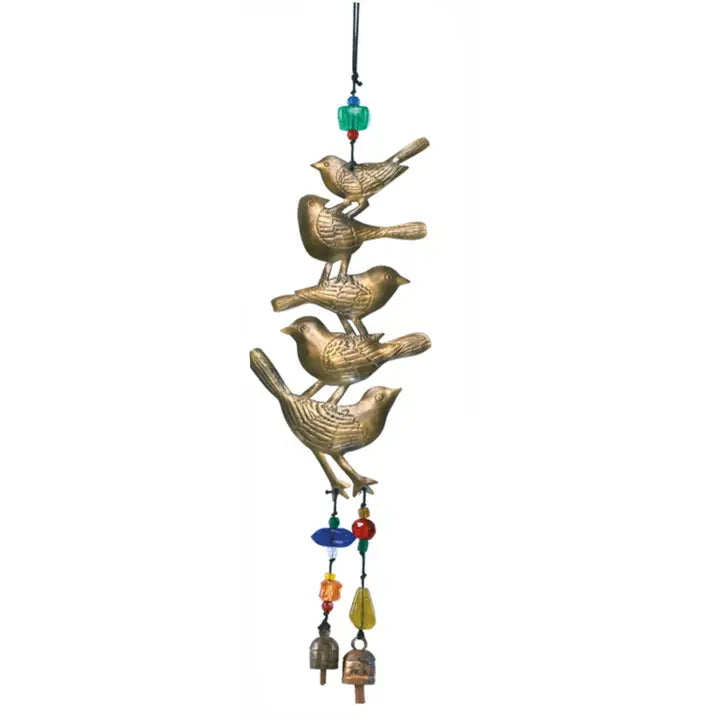 A Stack of Birds with Beads & Bells
