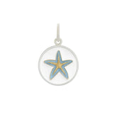 Starfish Mini Pendant (gold/light blue)