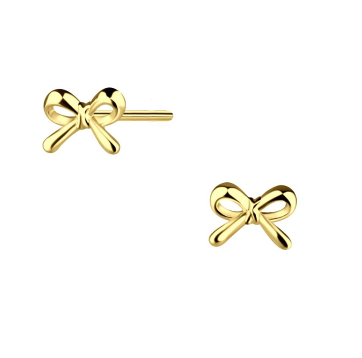 STG442 | Gold Vermeil Mini Bow Stud Earrings