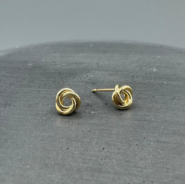 STG670 | Gold Filled Love Knot Stud Earrings