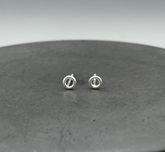 STS244 | Silver Mini Circle Stud Earrings